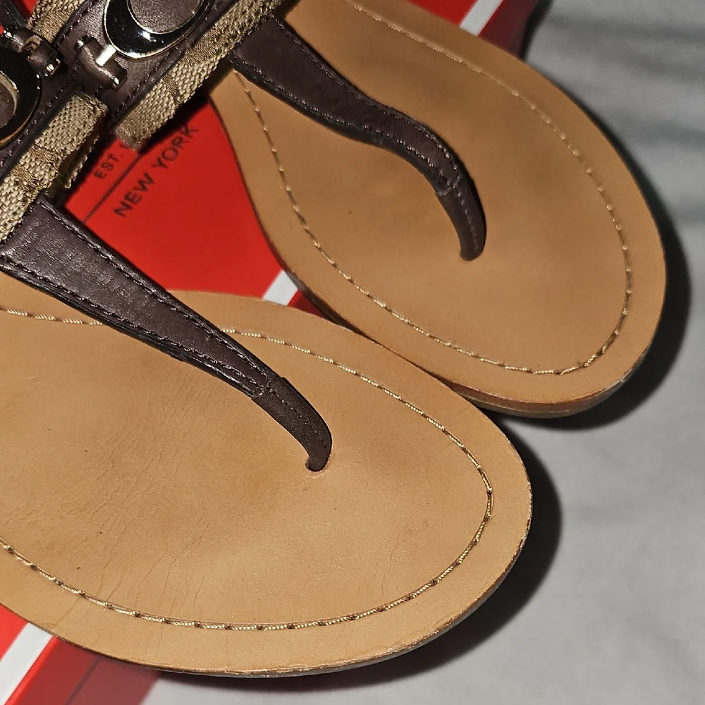 Coach Brown Sandals size 7 1/2 - Picture 4 of 5